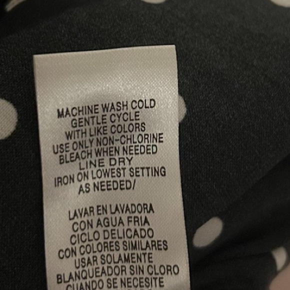 STUDIO I Vintage Black/White Polka Dot Tie Waist Fit & Flare Dress - Picture 9 of 10